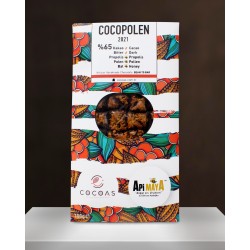 COCOPOLEN 100 gr (Ballı Propolisli Polenli Glutensiz Bitter Tablet Çikolata)